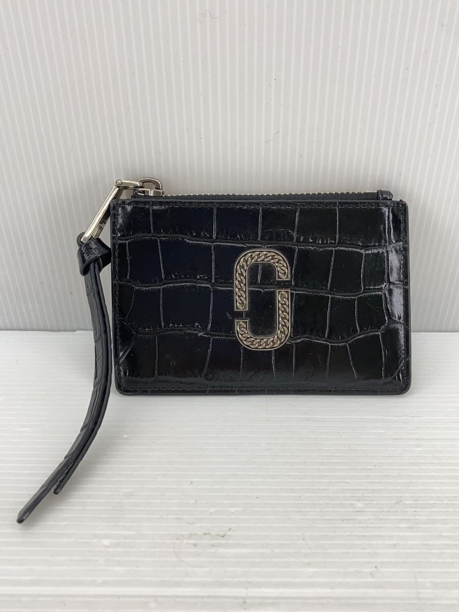 【中古】MARC JACOBS◆財布/カードケース/コインケース/パイソン型押し/レザー/BLK/レディース【服飾雑貨他】