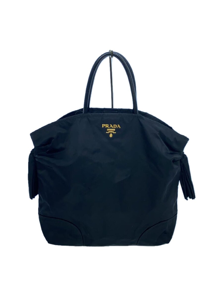 【中古】PRADA◆トートバッグ/ナイロン/BLK【バッグ】