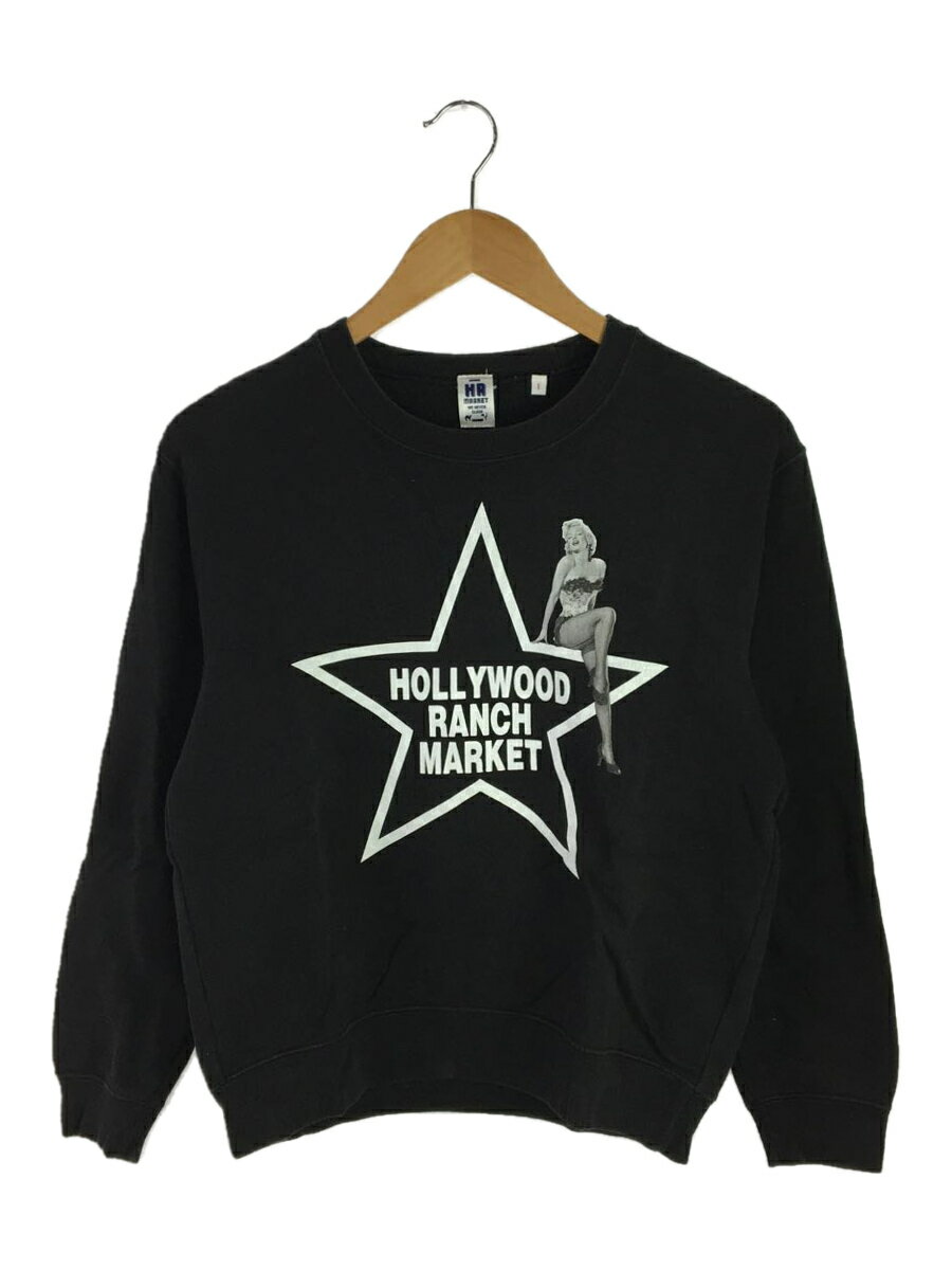 楽天2nd STREET 楽天市場店【中古】HOLLYWOOD RANCH MARKET◆スウェット/1/コットン/ブラック/プリント/リブ【メンズウェア】