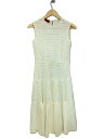 【中古】CAROLINA HERRERA◆ノースリーブワンピース/0/コットン/WHT/91CM906706361【レディースウェア】