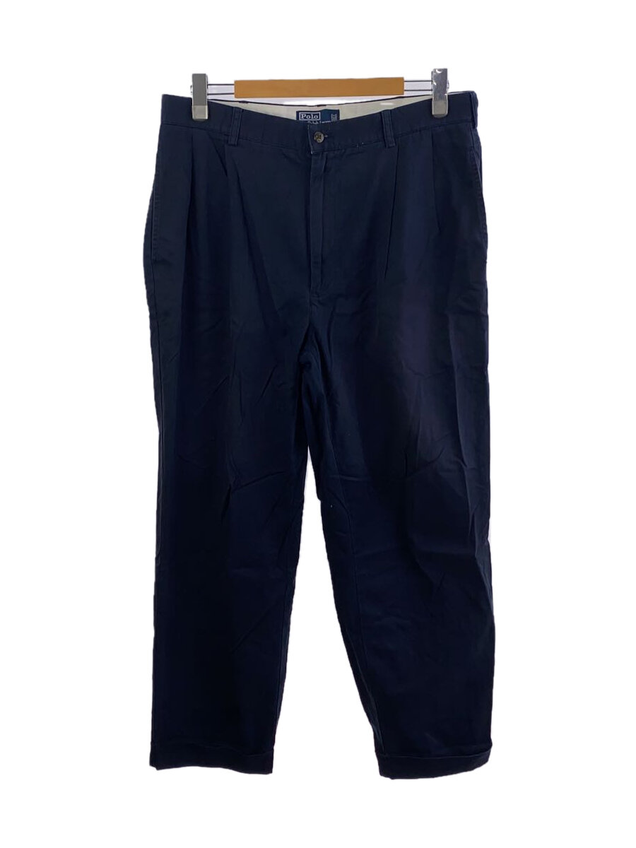 【中古】POLO RALPH LAUREN◆ボトム/W36/L30/コットン/NVY/無地//【メンズウェア】