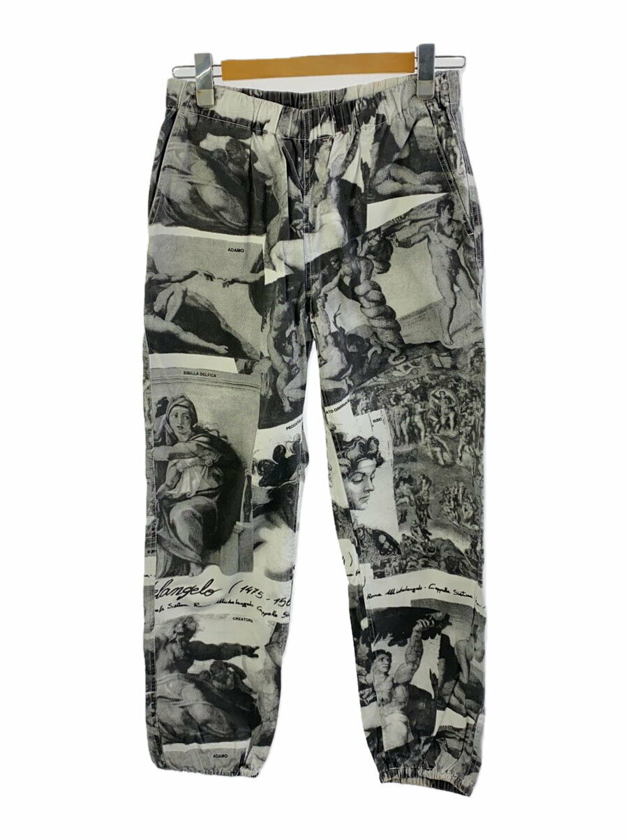 【中古】Supreme◆ボトム/S/コットン/GRY/総柄【メンズウェア】