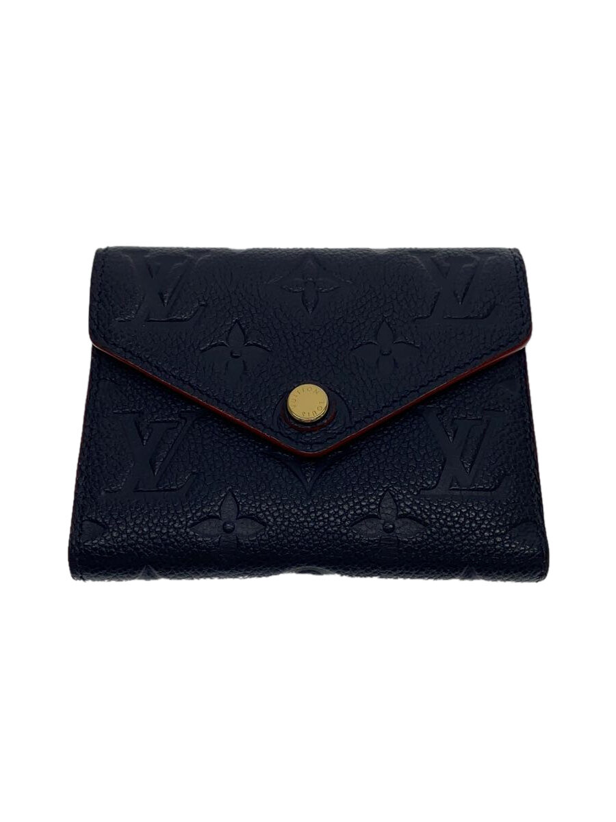 【中古】LOUIS VUITTON◆ポルト・フォイユ・ヴィクトリーヌ_モノグラム・アンプラント_BLU/牛革/BLU/総柄/レディース【服飾雑貨他】