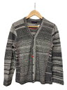 【中古】GAIJIN MADE◆カーディガン(薄手)/赤ステッチ/S/ウール/GRY【メンズウェア】