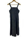 【中古】BLUE LABEL CRESTBRIDGE◆ジャンパードレス/キャミワンピース/36/コットン/NVY/55J13-145-29【レディースウェア】