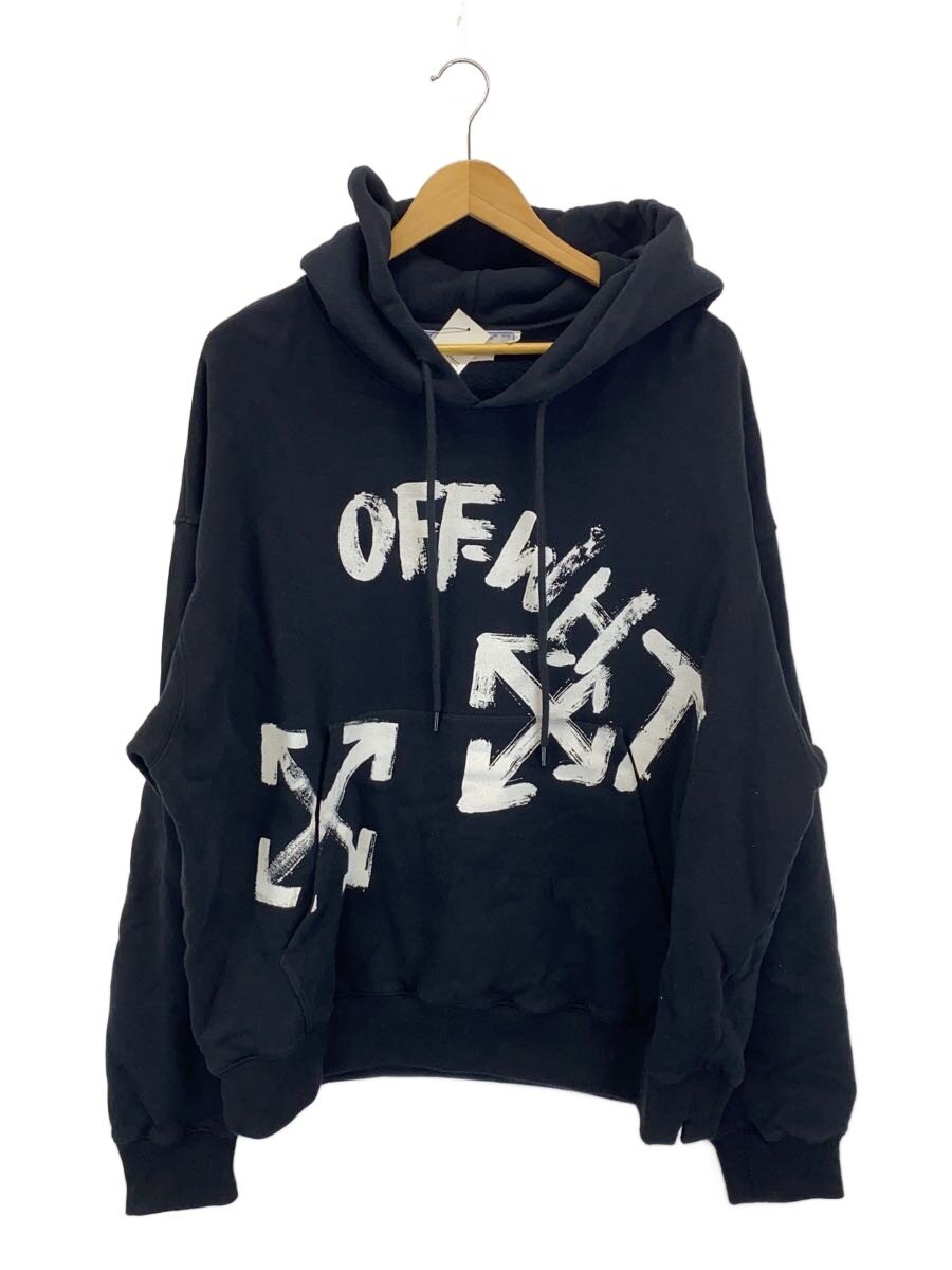 OFF-WHITE◆22AW/SCRIPT SKATE HOODIE/パーカー/L/コットン/BLK/OMBB085F22FLE006