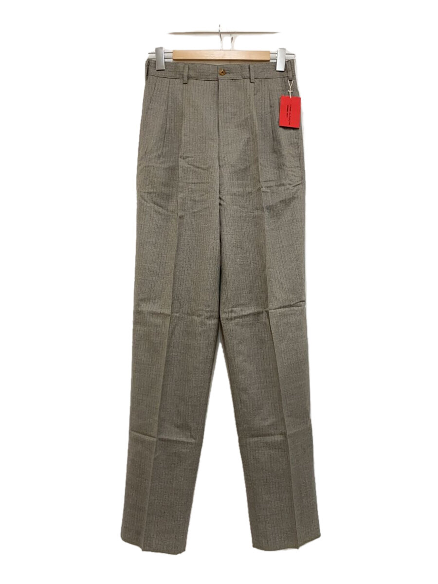 【中古】COMME des GARCONS HOMME DEUX◆スラックスパンツ/M/ウール/GRY/DP-15015M【メンズウェア】