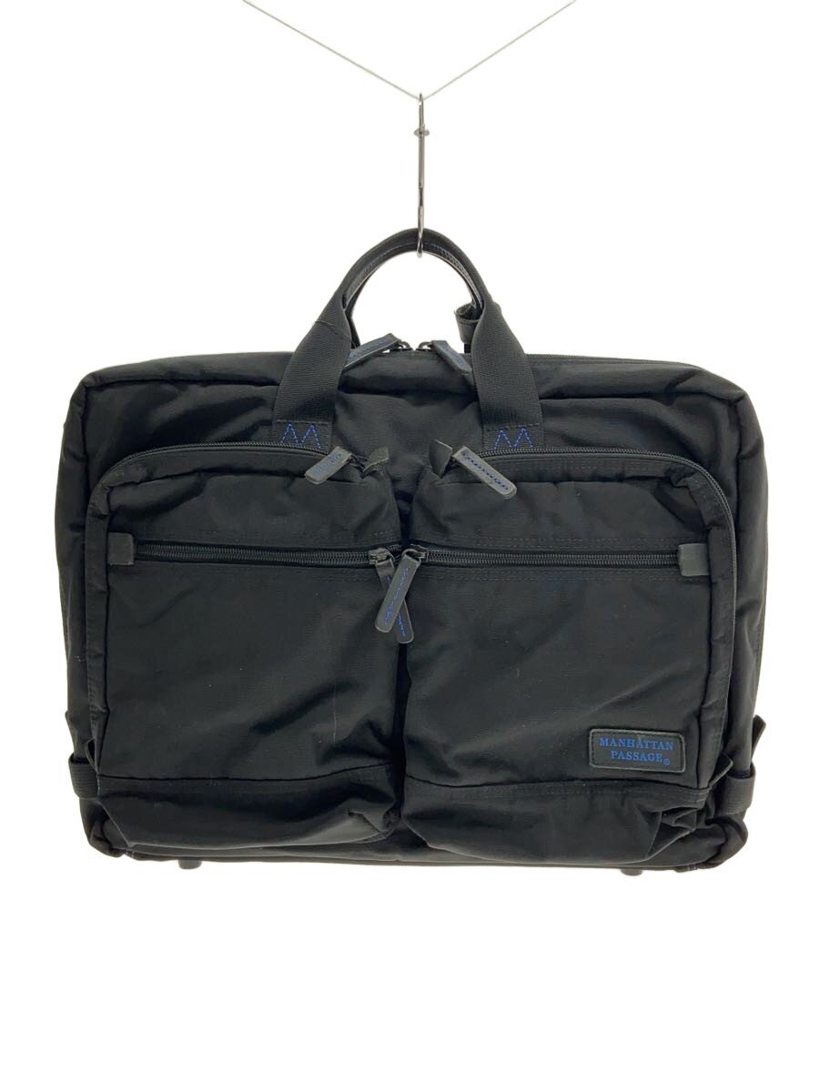 【中古】ManhattanPassage◆ブリーフケース/ナイロン/BLK/無地/8003-K【バッ ...