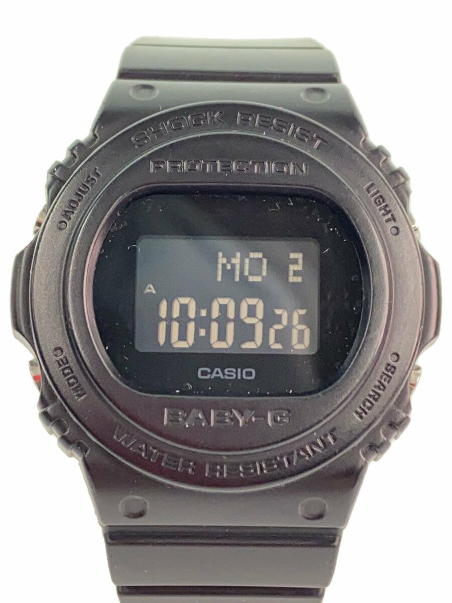 【中古】CASIO◆クォーツ腕時計・Baby-G/デジタル/BLK/BLK【服飾雑貨他】