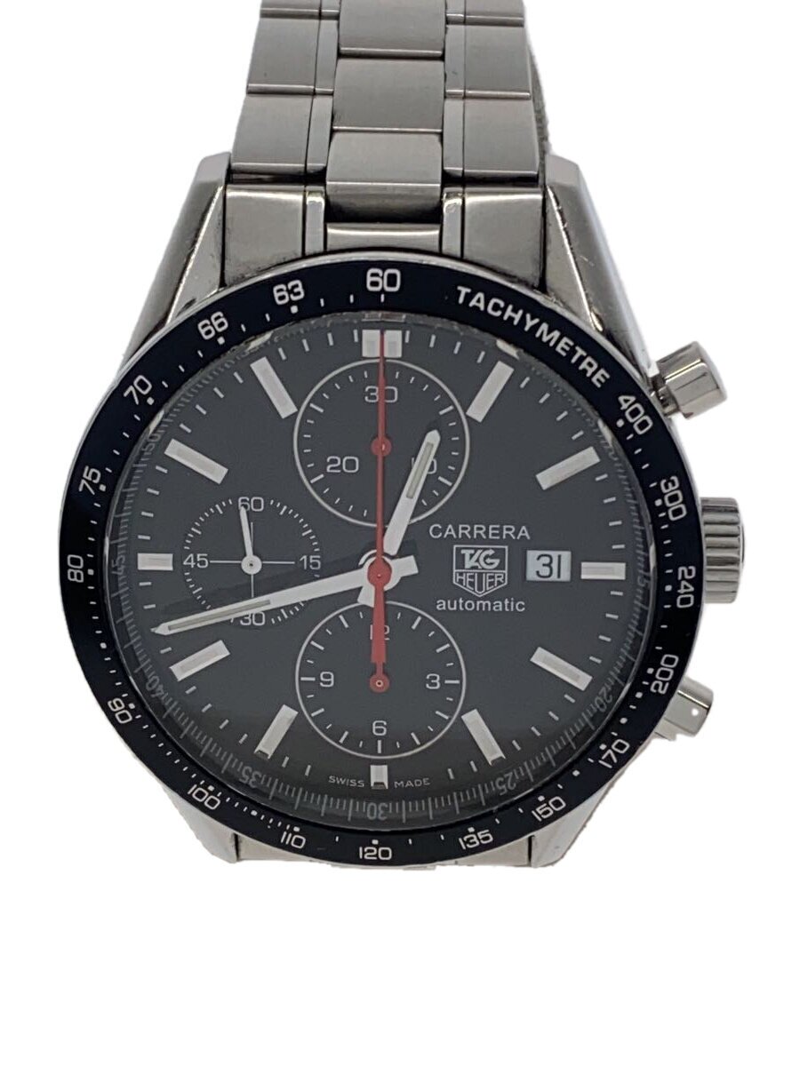 【中古】TAGHeuer◆自動巻腕時計/アナログ/ステンレス/BLK/SLV/V2014-3/20250209日差-4【服飾雑貨他】