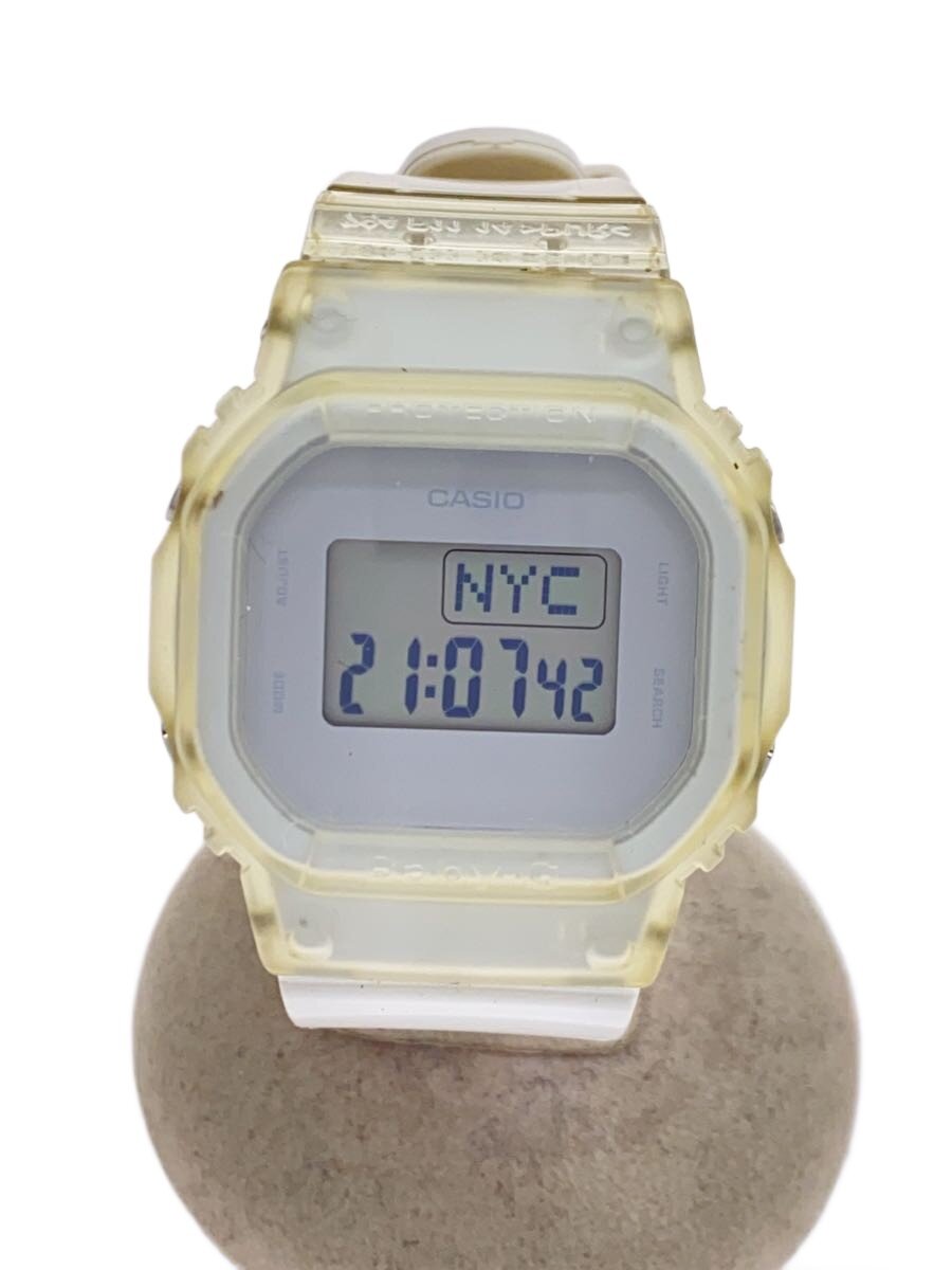 OMEGA - 【中古】CASIO◆クォーツ腕時計/デジタル/ラバー/WHT/WHT/BGD-501//【服飾雑貨他】