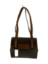 【中古】CELINE◆ショルダーバッグ/レザー/BRW/総柄/M10【バッグ】