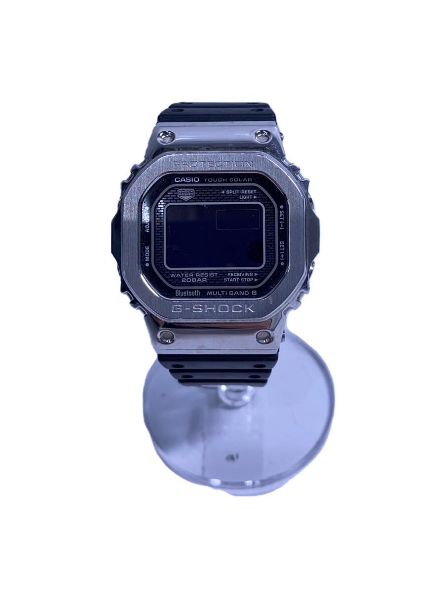 【中古】CASIO◆ソーラー腕時計_G-SHOCK/デジタル/ラバー/BLK/BLK/SS【服飾雑貨他】