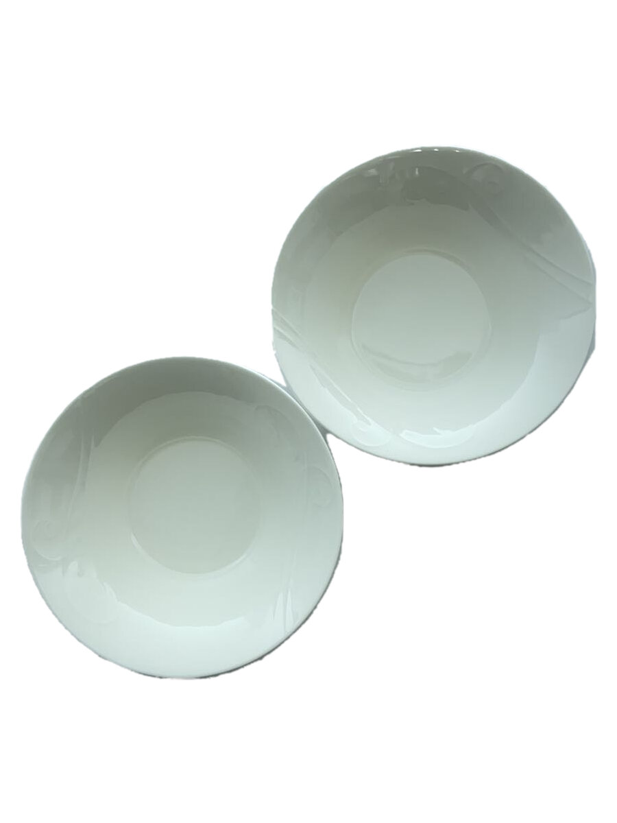 【中古】WEDGWOOD◆プレート/2点セット/WHT【キッチン用品】