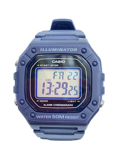 【中古】CASIO◆腕時計/デジタル/ラバー/NVY/W-218H【服飾雑貨他】 【中古】CASIO◆腕時計/デジタル/ラバー/NVY/W-218H【服飾雑貨他】