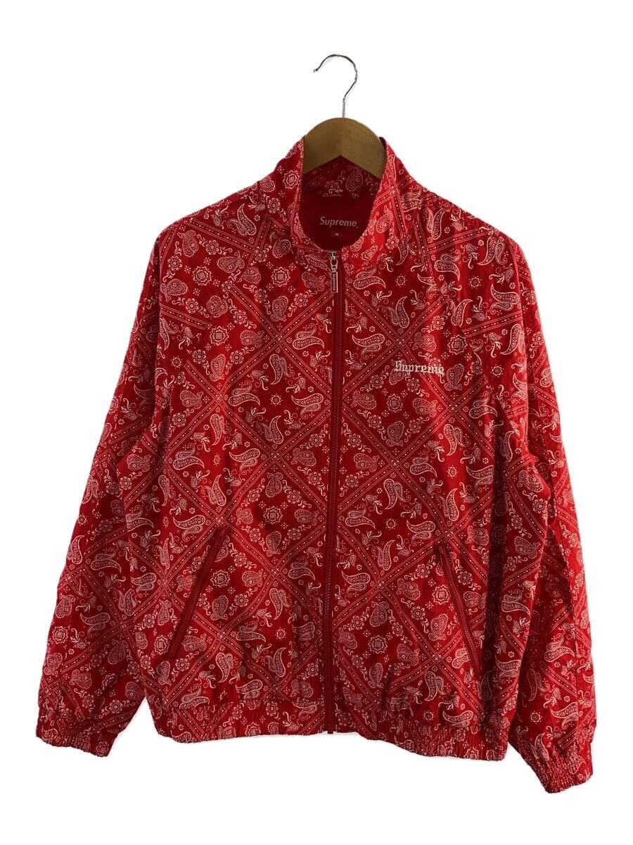【中古】Supreme◆18SS/Bandana Track Jacket/ジャケット/M/コットン/RED/ペーズリー【メンズウェア】