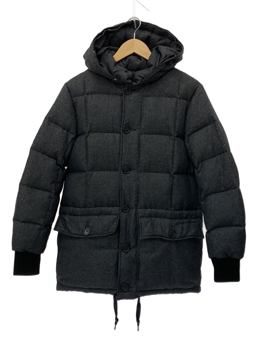 【中古】EDDIE BAUER◆ダウンジャケット/S/ポリエステル/GRY/13712112/日の出タグ/復刻/ファー欠損【メンズウェア】