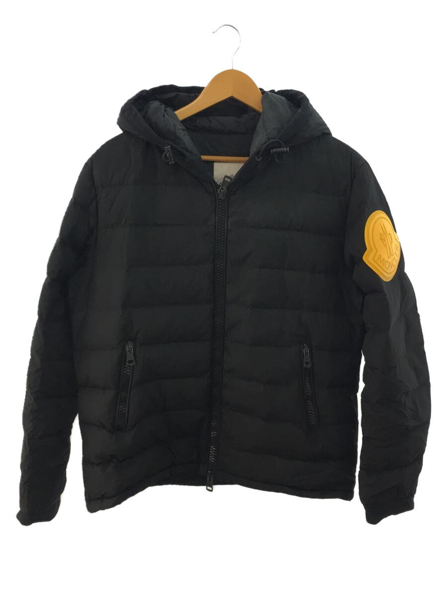 MONCLER◆ダウンジャケット/1/ナイロン/BLK/DINARD/ワッペン破損、ジップ劣化