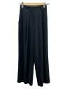 【中古】CLANE◆TUCK STRAIGHT PANTS/ボトム/0/ポリエステル/BLK/15110-7112//【レディースウェア】