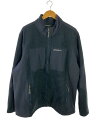 【中古】EDDIE BAUER◆フリースジャケット/XXL/ポリエステル/ネイビー/無地【メンズウェア】