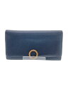 【中古】BVLGARI◆長財布/レザー/BLK/無地/メンズ【服飾雑貨他】