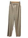 【中古】PLEATS PLEASE ISSEY MIYAKE◆ボトム/2/ポリエステル/BEG/PP51-JF694【レディースウェア】