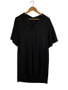 【中古】ISSEY MIYAKE◆ポロシャツ/--/ウール/ブラック【メンズウェア】