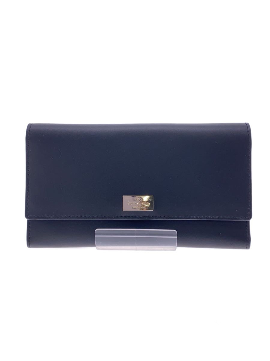 【中古】kate spade new york◆長財布/レザー/BLK/レディース/WLRU4871【服飾雑貨他】