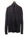 【中古】POLO RALPH LAUREN◆ショールカラー/カーディガン(厚手)/M/コットン/GRY【メンズウェア】