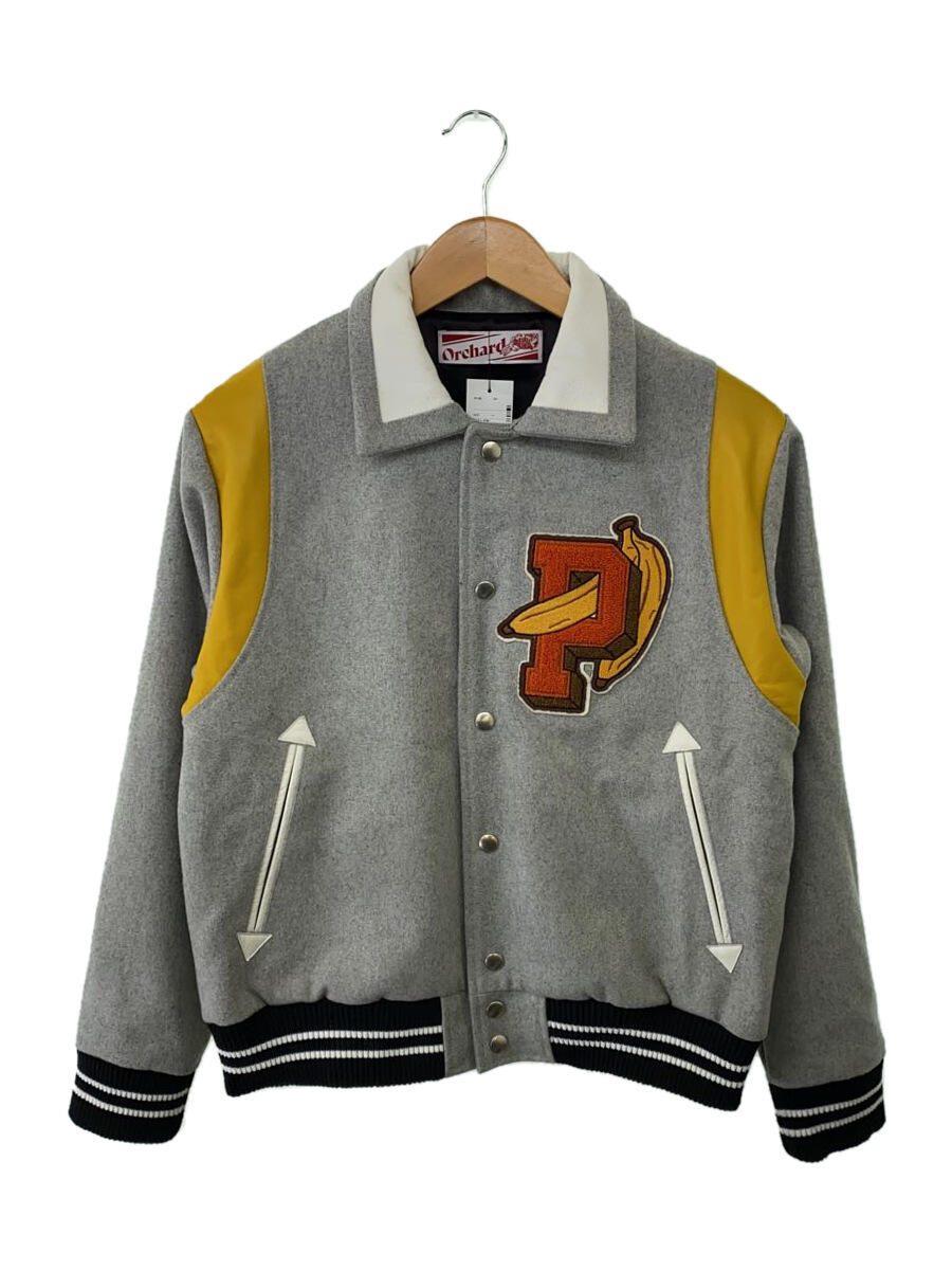 【中古】Orchard/P BANANA varsity jacket/スタジャン/--/ウール/GRY/21PN-JK01【メンズウェア】