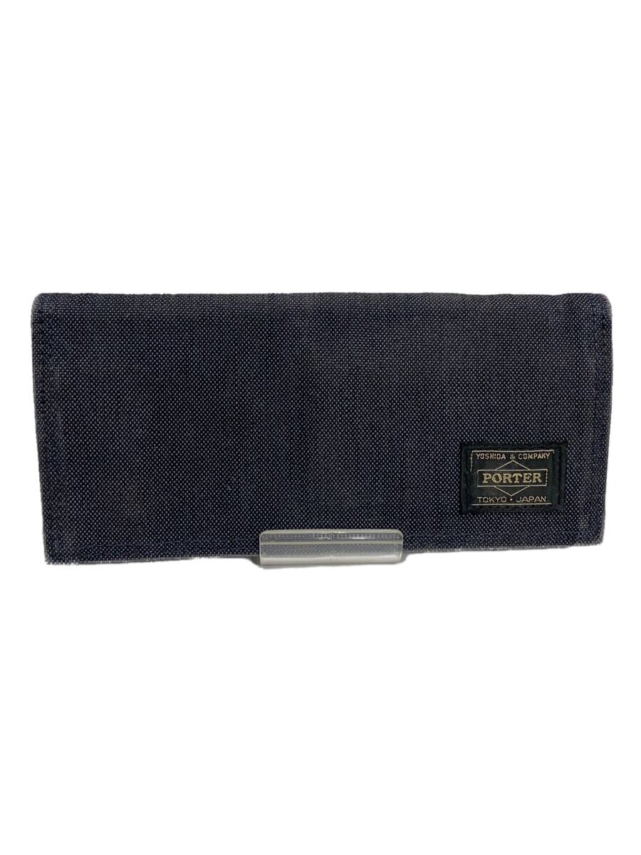 【中古】PORTER◆長財布/--/IDG/無地/メンズ【服飾雑貨他】