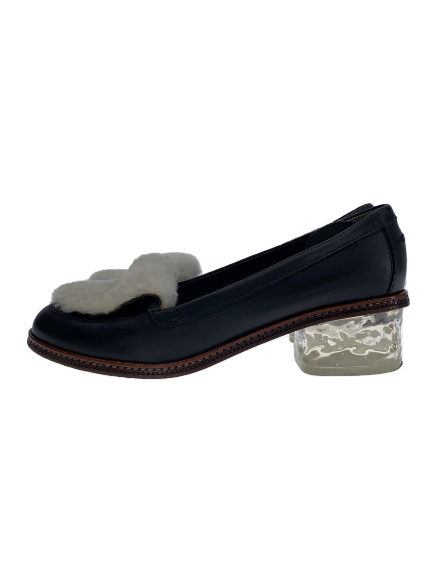 【中古】FENDI◆ローファー/38.5/BLK【シューズ】