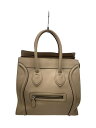 【中古】CELINE◆ラゲージ/ファントム/トートバッグ/レザー/BEG【バッグ】