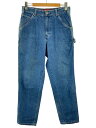 【中古】STUSSY◆90s/USA製/ペインターデニム/ボトム/34/デニム/IDG//【メンズウェア】