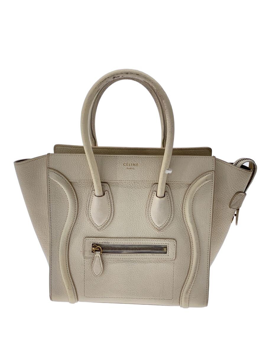 【中古】CELINE◆バッグ/レザー/IVO【バッグ】