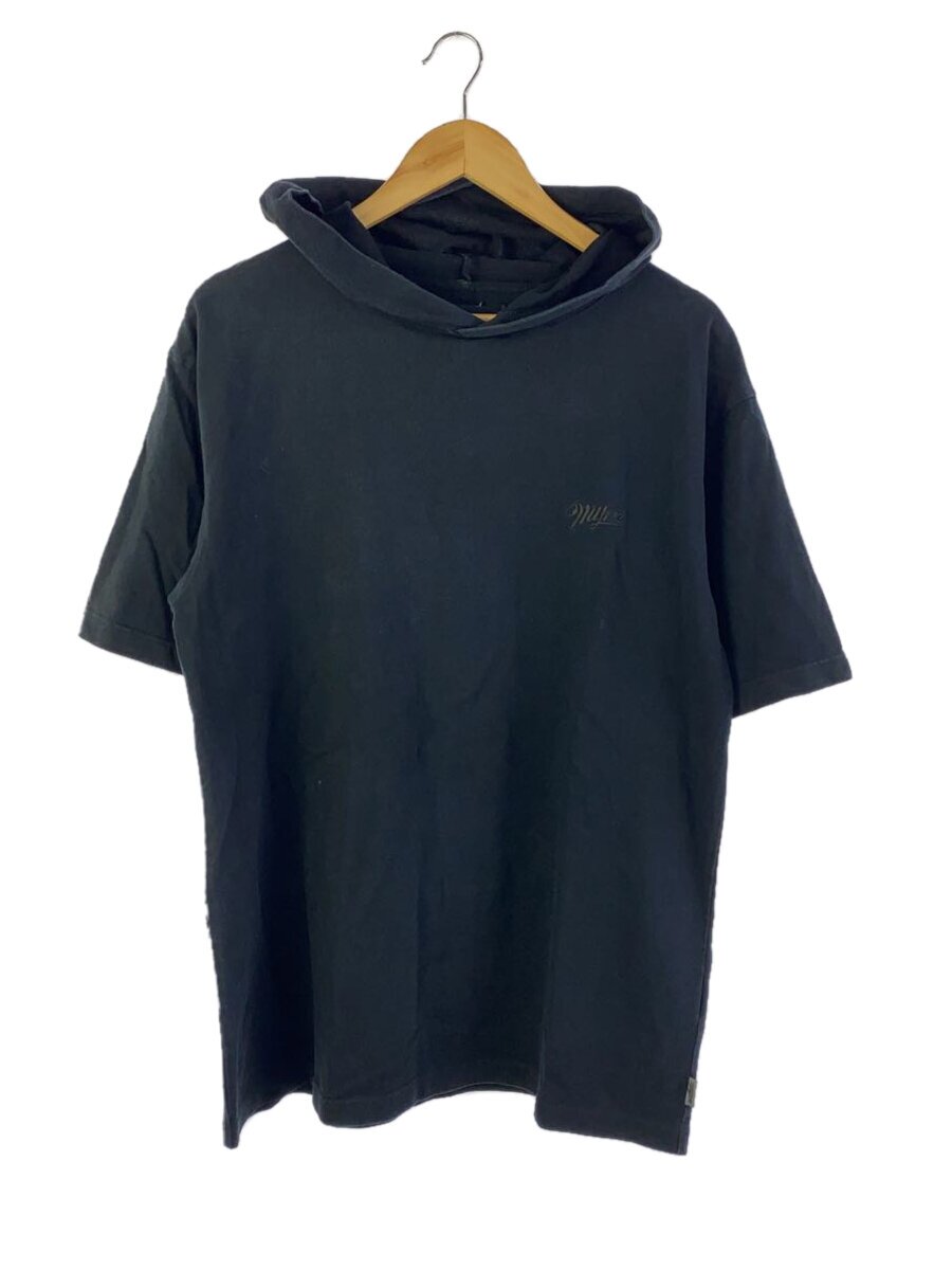 MYne MIHARA YASUHIRO◆Tシャツ/M/コットン/BLK/無地/G03HD151/SNATCHER HOODIE T-SHIRT