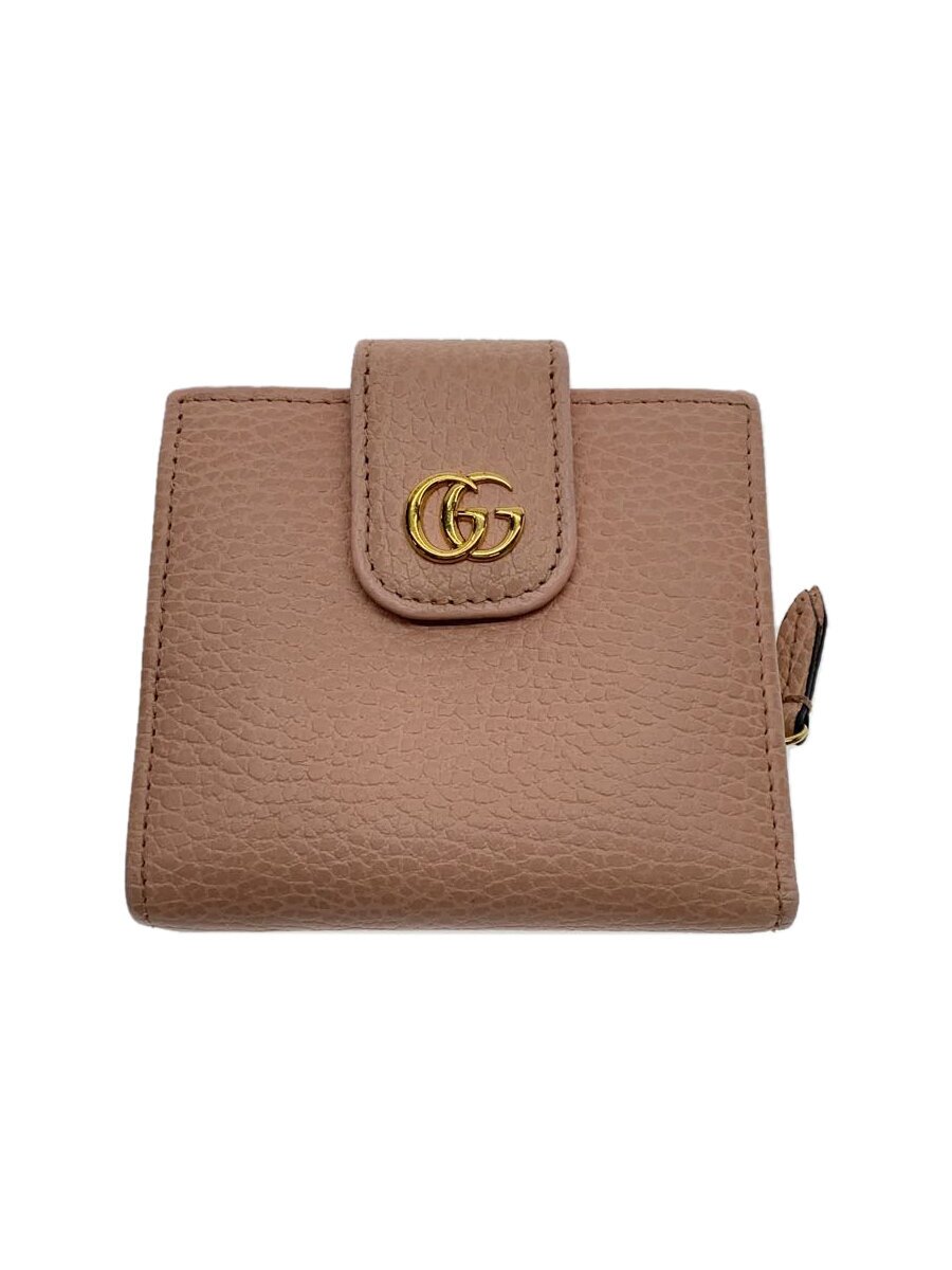 【中古】GUCCI◆3つ折り財布/レザー/P