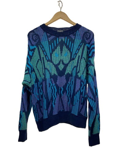 【中古】90s/FIUME/3Dニット/BLU【メンズウェア】 【中古】90s/FIUME/3Dニット/BLU【メンズウェア】