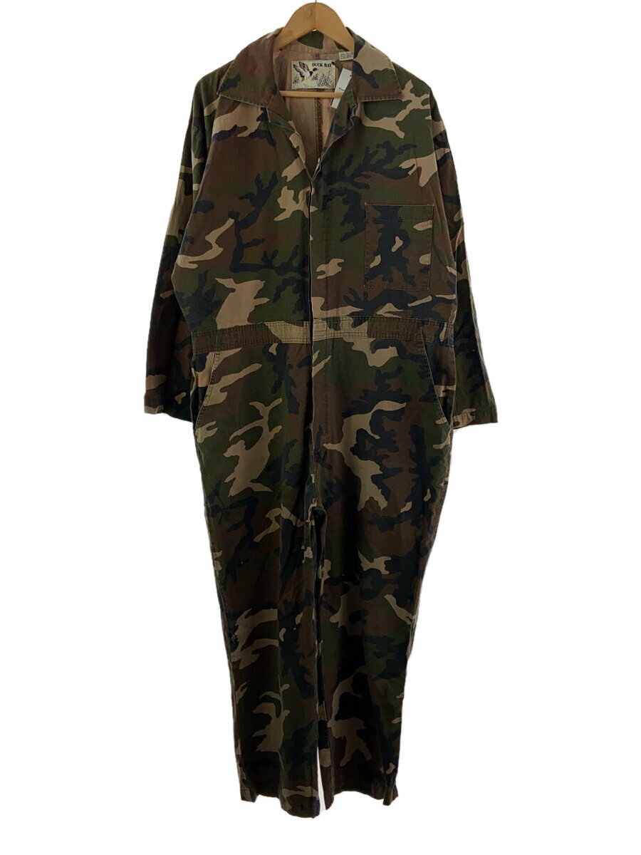【中古】80s/DUCK BAY/オールインワン/L/コットン/KHK/カモフラ【メンズウェア】