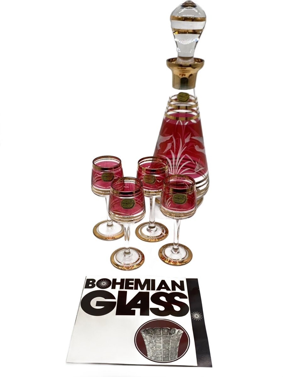 【中古】BOHEMIA GLASS◆グラス/5点セット【キッチン用品】