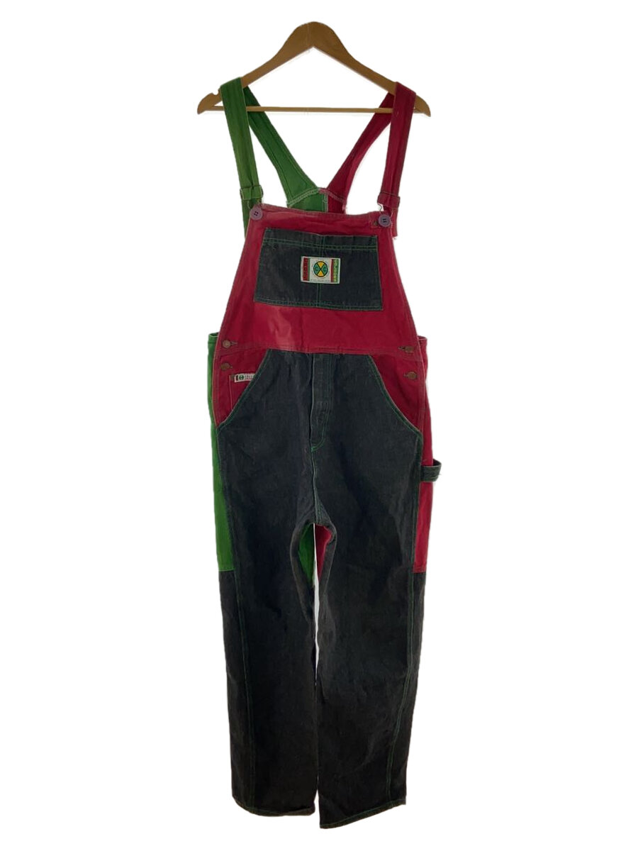 【中古】cross colours◆オーバーオール/3/コットン/BLK【メンズウェア】