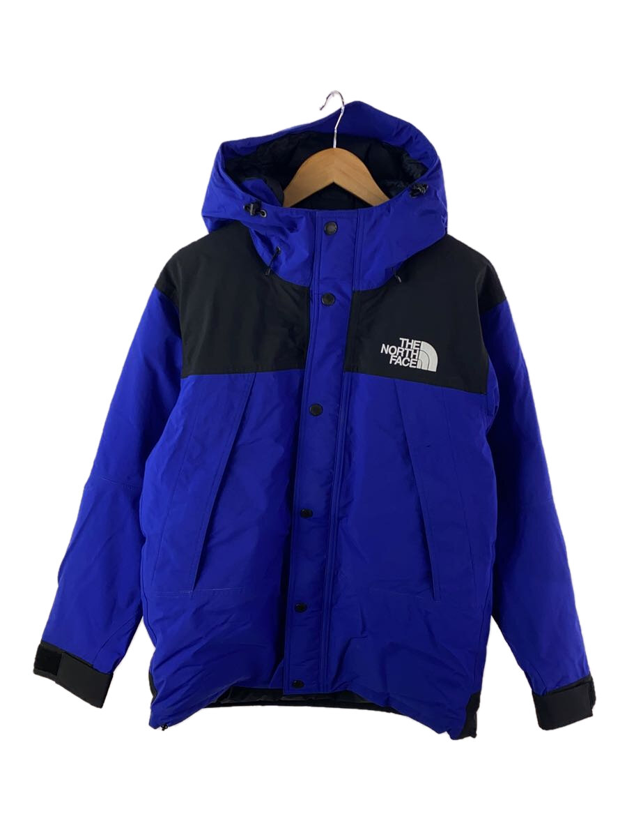 【中古】THE NORTH FACE◆MOUNTAIN DOWN JACKET_マウンテンダウンジャケット/M/ナイロン/BLU【メンズウェア】