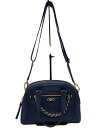 【中古】MICHAEL KORS◆ショルダーバッグ/レザー/NVY【バッグ】
