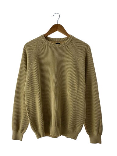 【中古】BATONER◆HIGH COUNT RIB CREW NECK/ニットセーター/2/コットン/BEG/BN-22SM-068【メンズウェア】 【中古】BATONER◆HIGH COUNT RIB CREW NECK/ニットセーター/2/コットン/BEG/BN-22SM-068【メンズウェア】