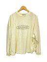 【中古】TIGHTBOOTH PRODUCTION◆TBEP VELOR LS/×black eye patch/スウェット/L/ベロア/クリーム【メンズウェア】