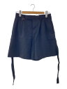 【中古】SOSHIOTSUKI◆SIDE STRAP SHORTS/ショートパンツ/46/ウール/BLK/S22SS10PT/黒/ショーツ【メンズウェア】
