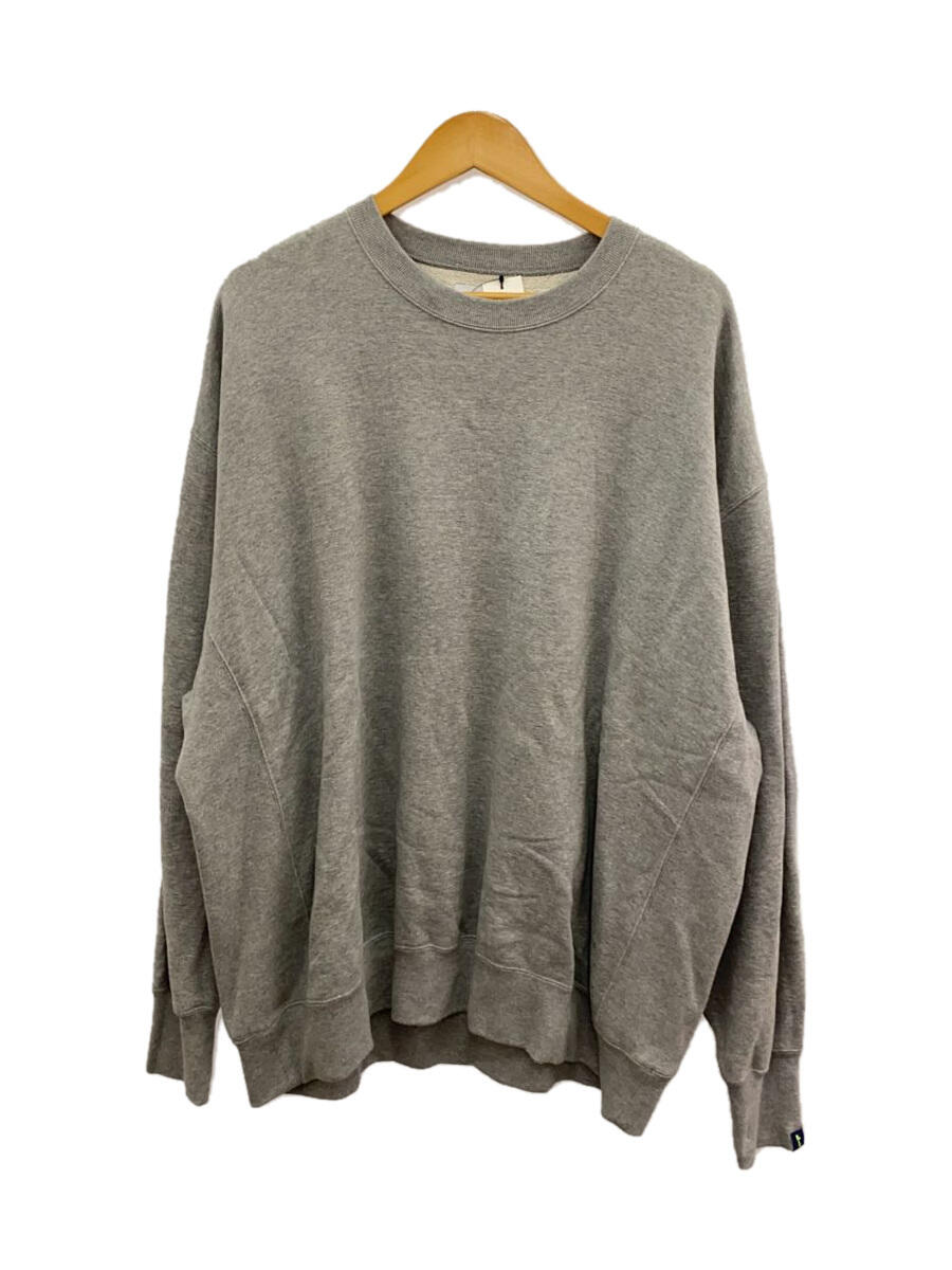 【中古】Graphpaper◆LOOPWHEELER Classic Crew Neck/スウェット/FREE/コットン/GRY【メンズウェア】