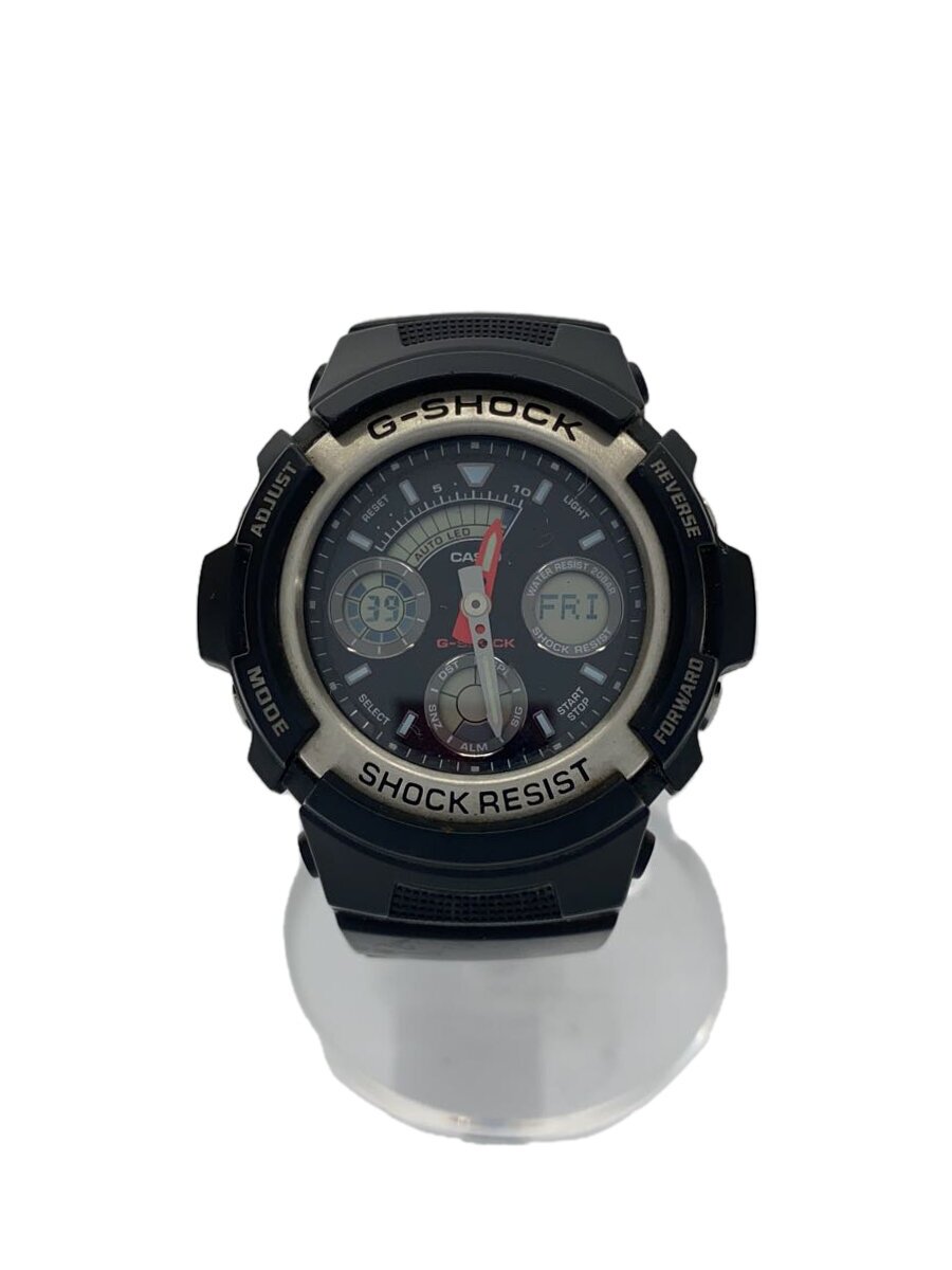 【中古】CASIO◆クォーツ腕時計・G-SHOCK/デジアナ/ラバー/BLK/BLK【服飾雑貨他】
