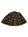 【中古】HELLRAZOR◆品質タグ欠損/H MONO BOARDER BEANIE/ニットキャップ//KHK/総柄/メンズ【服飾雑貨他】