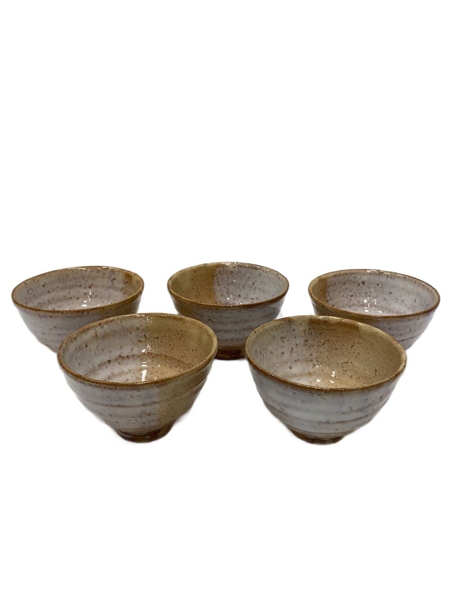 【中古】萩焼◆龍雪/湯呑/5点セット/BEG/萩焼/HA2-350【キッチン用品】